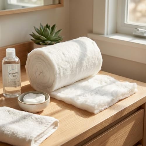 Image of Premium Absorbent Cotton Roll (800g Net Weight without paper 400g X 2) | Soft & Highly Absorbent | Coreless & Pure Cotton for Makeup Removal, Baby Care, Skincare & Everyday Wellness (No Paper Tube) (2, 400 grams)