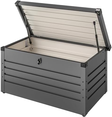 Gardebruk® Baúl Almacenaje 120x62x63cm 385L Gris Cajón de Jardín ...