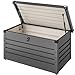 Gardebruk® Auflagenbox 385L Volumen Metall Abschließbar Gasdruckfeder 120x62cm Wetterfest Garten Balkon Keller Gartenbox Gartentruhe Anthrazit