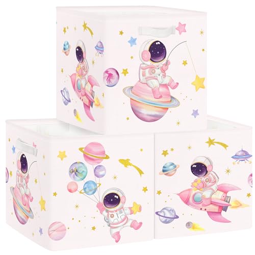 Clastyle Juego de 3 Cubos de Almacenamiento Espacio Cósmico Caja Organizadoras de Almacenaje Juguetes Libro para Infantil Cubo de Almacenaje Armario para Ropa Niño Niña, Astronauta, 30x30x30 cm Clastyle Juego de 3 Cubos de Almacenamiento Espacio Cósmico Caja Organizadoras de Almacenaje Juguetes Libro para Infantil Cubo de Almacenaje Armario para Ropa Niño Niña, Astronauta, 30x30x30 cm