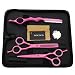 ROCOCO Professional 5.5 inch Pink Salon Hair Cutting Scissors and Hair Thinning Shears with Razor for Female Hairdresser