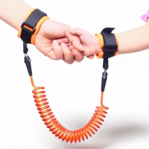 Pulseira Guia Infantil de Segurança Proteção para Criança Pulso Anti Perda (Laranja)