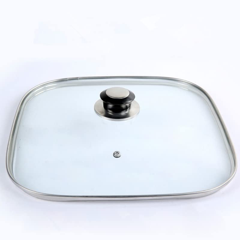 Pfannendeckel，Universaldeckel FüR Pfannen 16-32cm Cookware Reinforced Square Glass Lid Tempered Wok Lid Glass Round Chef Pan Lid With Knob Premium Quality Pan Cover(20CM)