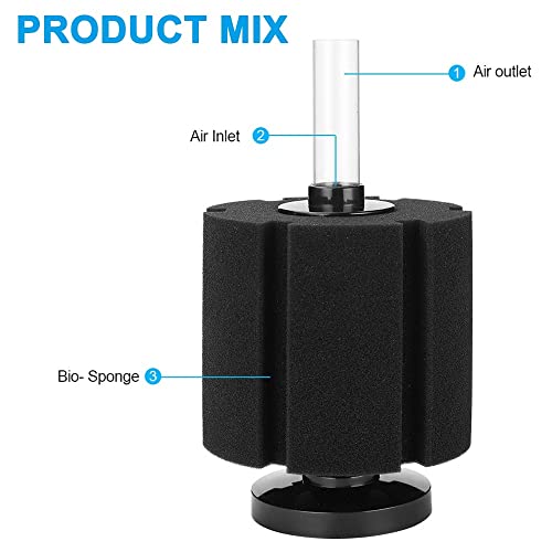 DONGKER Aquarium Bio Sponge Filter, Fish Tank Sponge Filter for Shrimp Bettas Breeder Fish Tank, SG-2813 - Image 2