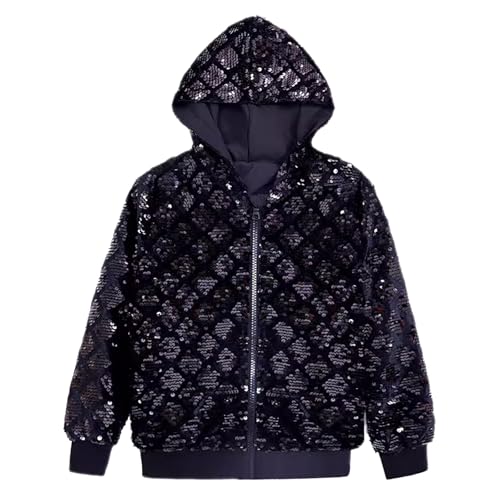 BweStilm Chaqueta de lentejuelas para hombre con purpurina, para fiestas, universidades, chaqueta brillante, multicolor, elegante, chaqueta bomber, chaqueta de entrenamiento, chaqueta retro de los