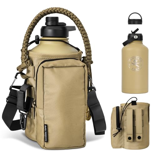KawaGebo Kamp Half Gallon Water Bottle with Straw...