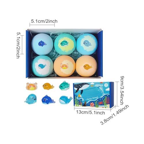Bolas de baño para niños con juguete marino pack de 6 unidades 5
