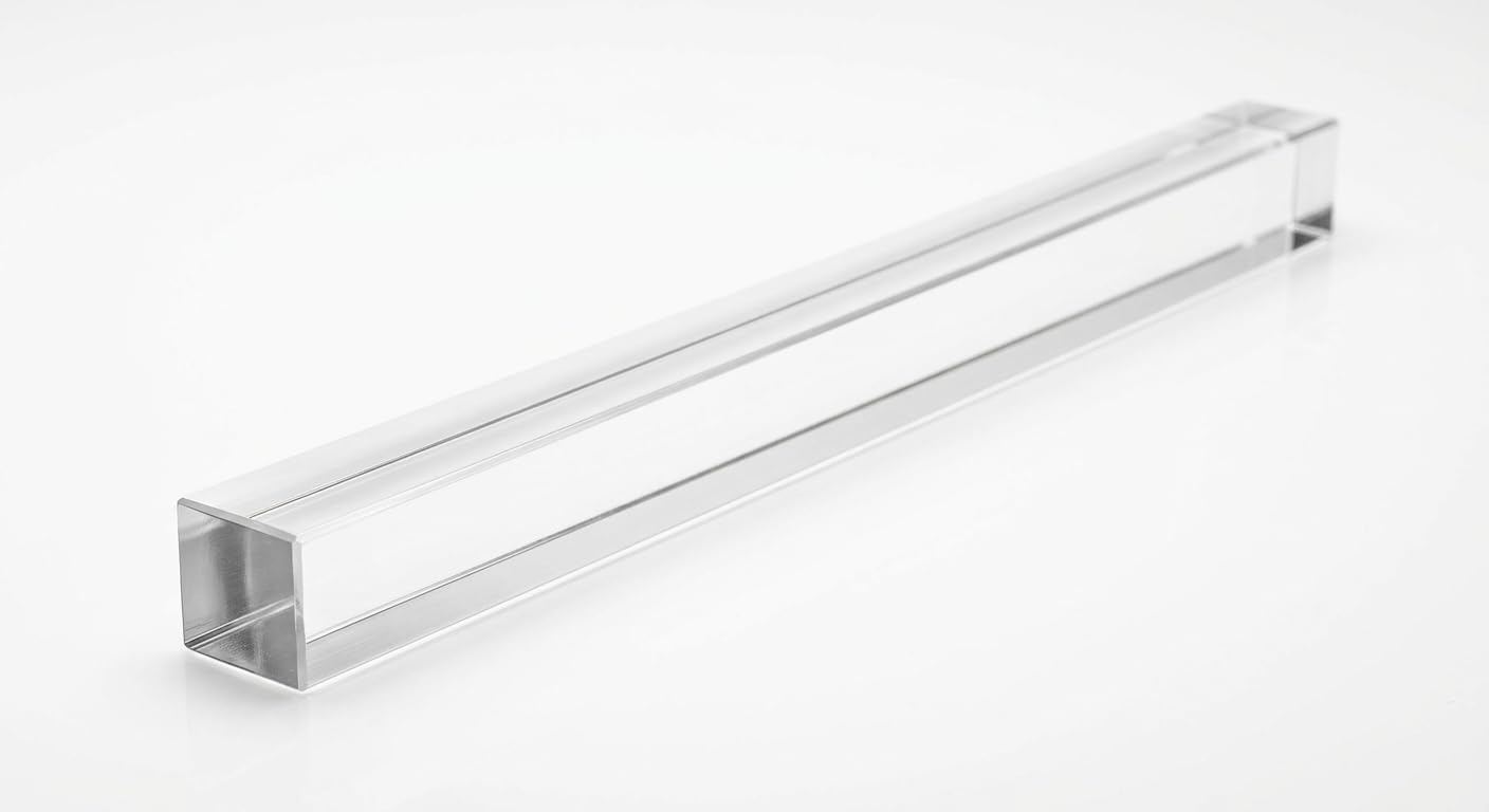 Plastic-Craft | Acrylic Square Rod, Clear (Pack of 2)