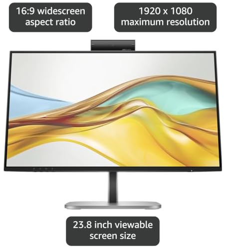 Image of HP 524pm 24 inch Class Full HD LCD Monitor - 16:9-23.8 inch Viewable - 1920 x 1080 - USB Type-C