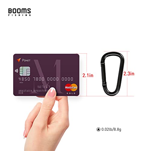 Image of Booms Fishing CC2 Carabiner Clip, 2.3 inch Small Carabiner Keychain, Multi-use Aluminium D Ring Caribeener Clips