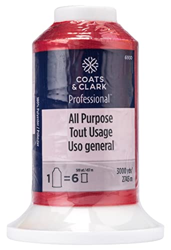 Hilo todo uso Coats & Clark 3000 yd rojo miniatura 3