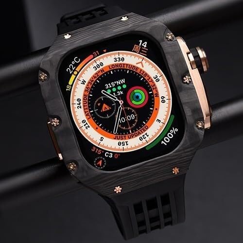 Protéger Apple Watch Ultra 2 avec style grâce au kit carbone EZZON