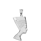 Egyptian Queen Nefertiti Necklace Pendant (Sterling-Silver)