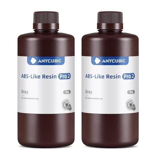 ANYCUBIC 3D Printer Resin Bundle, ABS-Like Pro 2 with Enhanced Strength and Toughness, Performance far Superior to ABS-Like Resin, Low Odor (Grey+Grey, 2kg)