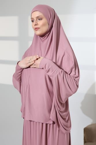 Image of Muslim Dresses for Women, Two-Piece Long Sleeve Islamic Prayer Dress, Hijab