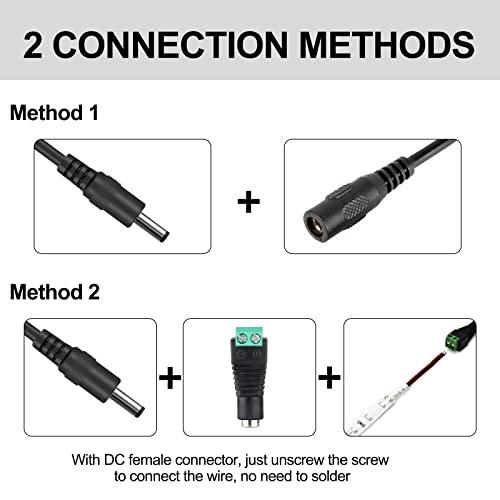 Image of 24V 6A 144W AC Power Supply Adapter, 100-240V AC to DC, 5.5mm x 2.1mm DC Plug, for LED Strip Lights, CCTV Cameras, Other 24V Devices