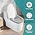 Toilet Seat Cover with Snaps Fixed, Thicker Soft Toilet Seat Warmer Cover for Bathroom, Washable Stretchable Toilet Seat Covers, Fits Most Round, Oval and Elongated Toilet Seat, Light Gray