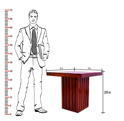 Image of Two Seater Dining Table with Two Cushioned Chairs (Sheesham Wood, Maching and Maple Finish)