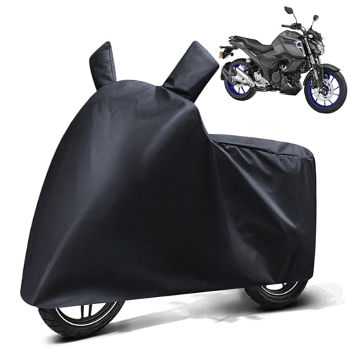 Image of FABTEC Waterproof Bike Body Cover Compatible with Yamaha Fzs-Fi V3, A2 (Black)