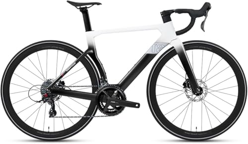 WGMカーボンディスクロードバイク自転車 ロードバイク 統合設計レーシング700c 24段変速MTB RS-24スピードオイルディスク空気圧防風ロードレースバイク高炭素鋼フレーム 前後ディスクブレーキ器 ドロップハンドル 初心者向け 入門級 通勤 通学 快