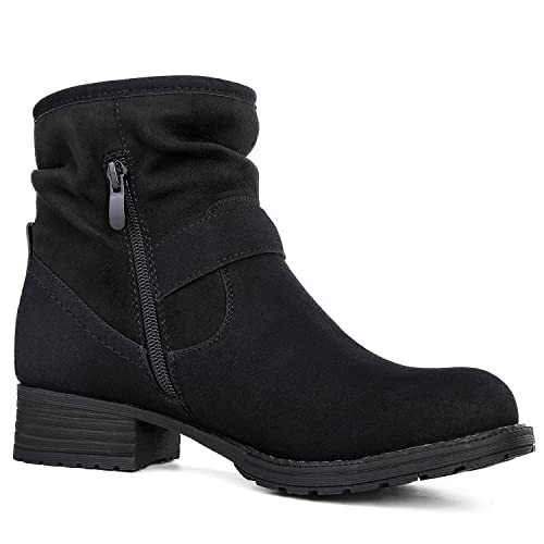 GLOBALWIN Women's Ankle Boots for Women Booties for Women Low Heel3