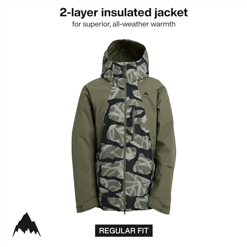 Image of Burton Men's Reserve 2-Layer Insulated Jacket - Waterproof Winter Snowboard Jacket with Helmet Compatible Hood