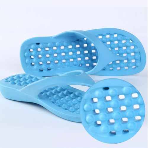 GHYUBYER Massage Slippers for Women Summer，flip Flop Sandals for Bath Shower Very Breathable Lightweight Indoor Outdoor Beach Slippers(Color:Black,Size:34/36 EU)2