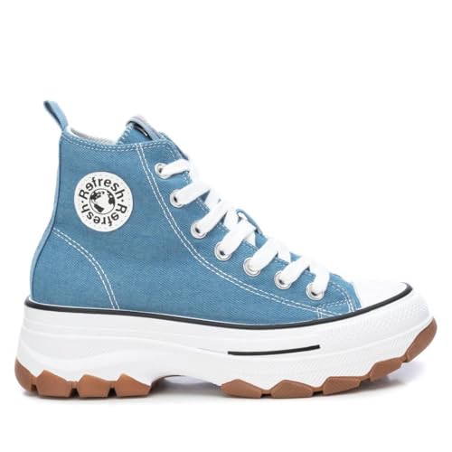 REFRESH - Zapatilla Mujer Jeans - Calzado Cómodo y Versátil - Moda casual - Modelo 17191904 (Talla 38)