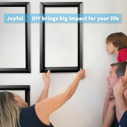 Image of Art3d Pre-Cut Wall Molding Set of 6 pcs, 3 Top 3 Bottom, Black
