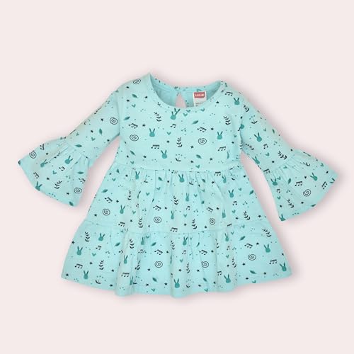 Image of LuvLap Baby Girls 100% Cotton Full Sleeve Girl Frock, Pack of 02