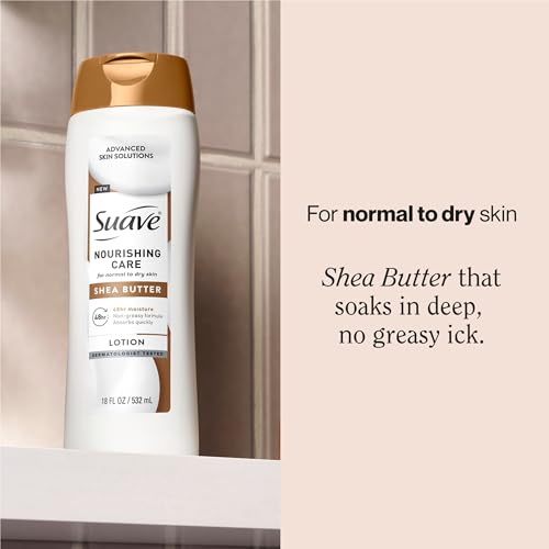 Suave Nourishing Care Hand & Body Lotion with Shea Butter for Women, Deep Moisture for Dry Skin, Fast Absorbing, Allergen Free Moisturizing Cream, 18FL OZ, 6 Pack - Image 3