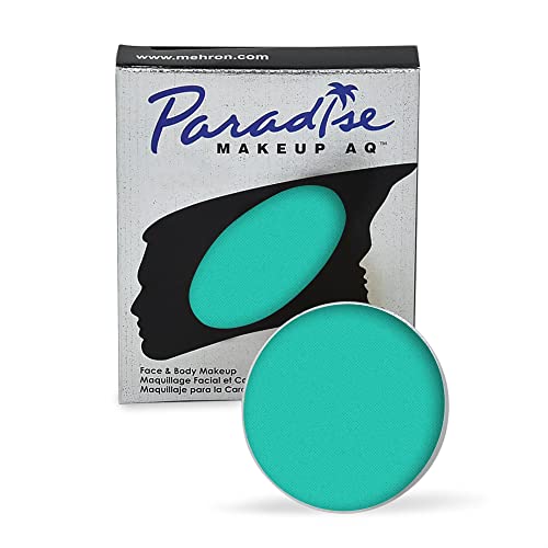 Image of Mehron Makeup Paradise Makeup AQ Refill Size | Stage & Screen, Face & Body Painting, Beauty, Cosplay, and Halloween | Water Activated Face Paint, Body Paint .25 oz (7 ml) (Teal)