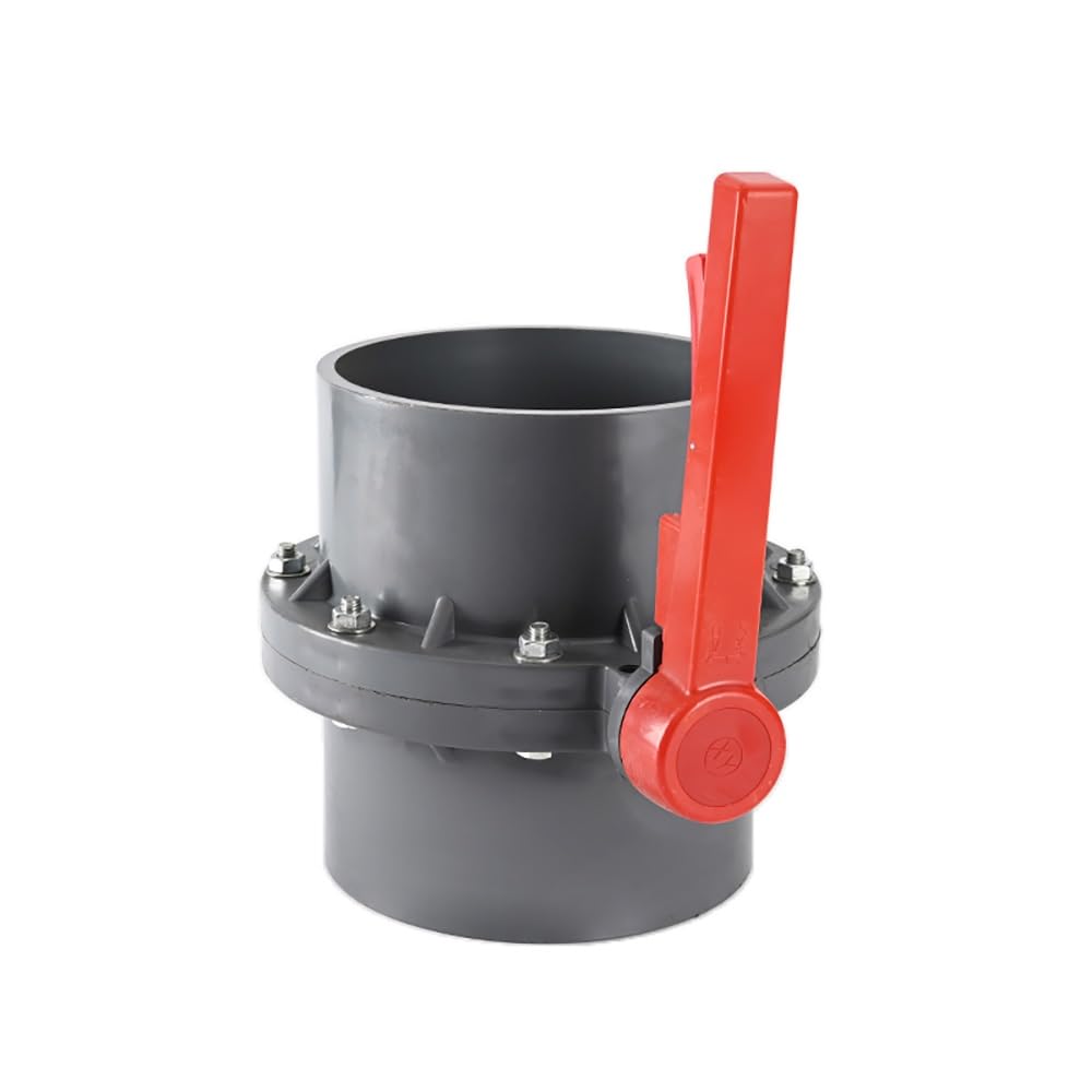 Zawór Motylkowy Z PVC, Typ Gniazdowy 90 Mm, 110 Mm, 125 Mm, 160 Mm, 200 Mm, Zawór Do Nawadniania, Uchwyt Plastikowy/ocynkowany, Konstrukcja Jednoczęściowa(Plastic handle,160mm)