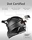 Motocross Motorradhelm Downhill Fullface Helm - Yema YM-915 Cross DH Enduro Quad Mountainbike BMX MTB Helm ECE für Damen Herren Erwachsene-Schwarz Matt-M