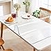Crystal Clear PVC Round Table Top Protector - 46 in Plastic Tablecloth for Wood Furniture - Waterproof Vinyl Cover for Dining, Coffee & Kitchen Tables