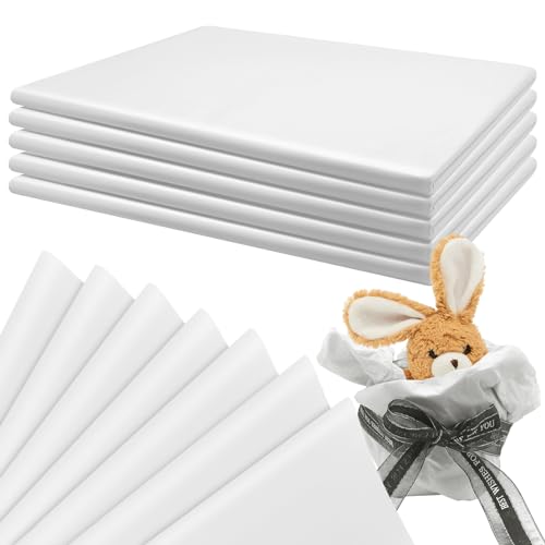 Image of 500 Sheets 15 x 20 Inch Acid Free Tissue Paper for Storage Wrapping Gifts | White Tissue Paper Unbuffered No Acid Paper Tissue Paper Bulk for Festival Packaging Gifts