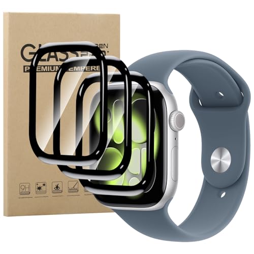 MEMELOKA Protector de Pantalla para Apple Watch Series 11 46mm, 3 Piezas HD Anti Arañazo TPU Flexible Película 3D Couverture complète, Sin Burbujas