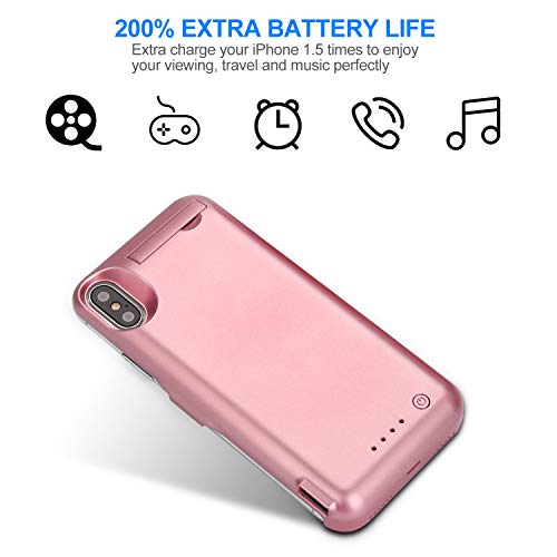 Epuirie - Custodia per iPhone X, batteria