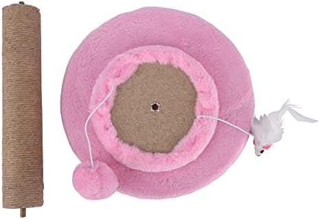 DASNTERED Cat Tree, Cat Scratching Post, Pet Supplies Cat Entertainment Tower, Cat Scrat-cher With Hanging Ball Toys, Cat Tree Condo Activity Centre for Playing Relax and Sleep(Pink)