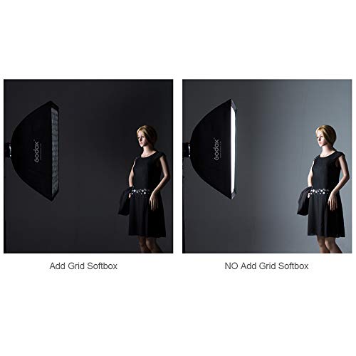 Godox 27 X 39 Inch Strip Box Rectangular Softbox, Bowens Mount With Honeycomb Grid Softbox, Compatible Studio Flash Strobe Lighting Godox S-Type Sk400Ii Qt600Iii Dp800Iii Sk400Ii (Fw 70X100(1Pcs) #TOP6