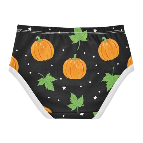 Cotton Toddler Underwear Custom Orange Pumpkins Black Panties Little Girl Animals Underpants Briefs 2t2