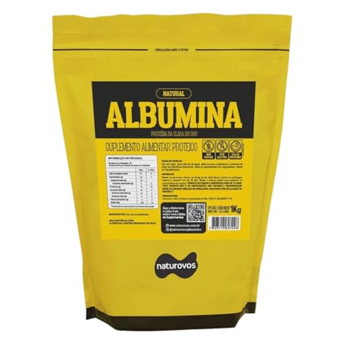 Kit 2x Albumina Naturovos 1kg Sabor Natural