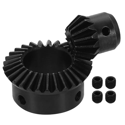 QUARKZMAN 2 Stück Kegelradsatz 1.5 Modul 1:2 (15Z/30Z) Gehärteter Stahl Geradkegelrad 90 Grad Lenkmotorgetriebe (5/25mm Bohrung)
