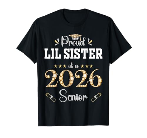 Fière Lil Sister of A 2026 Senior Graduate Graduation T-Shirt