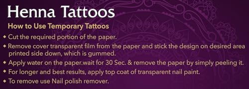 AMRIT 2 Pcs Heena Tatto Stencil for Both Hand Set, India Henna Style, Hand Tattoo Stencil, Design Set for Women & Girls, Temporary Tattoo (AMRIT Stencil XL Pack of 2 02) - Image 5