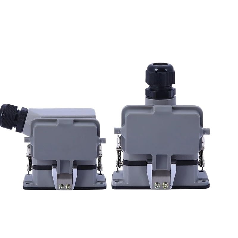 Conector rectangular industrial HE-24B de 10 pines resistente al agua para maquinaria