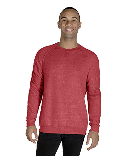 Jerzees - Snow Heather French Terry Crewneck Sweatshirt - 91MR - 3XL - Red