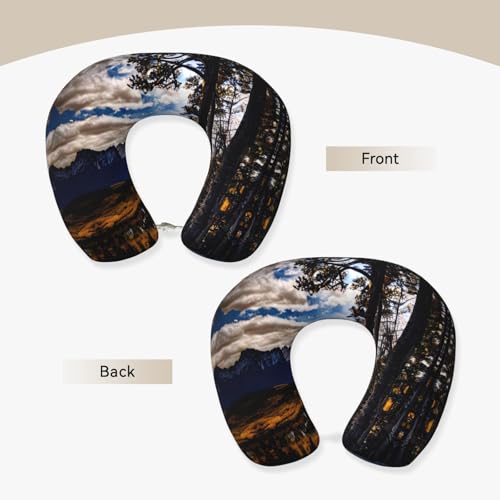 Almohada de viaje de espuma viscoelástica negra miniatura 3