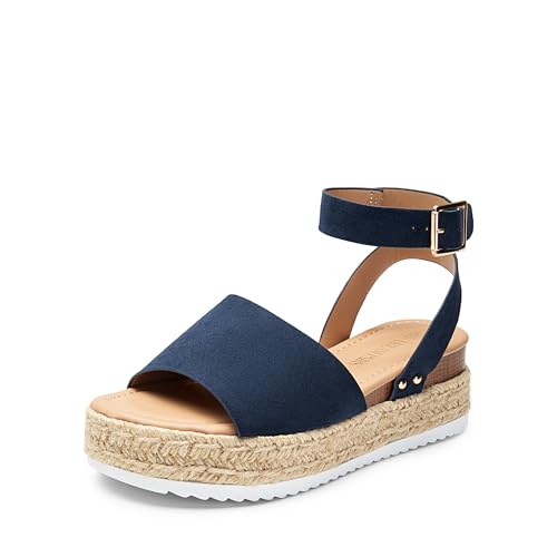 Image of DREAM PAIRS Women's Platform Espadrilles Casual Ankle Strap Wedge Sandals Comfortable Dressy Summer Shoes