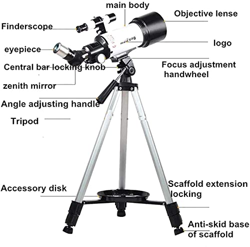 Telescopio Astronómico Refractor MMAXZ con Tripié miniatura 5